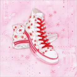 FP5193 Pink Floral Sneakers Card