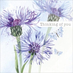 FP6329 Blue Flowers (Thinking Of You) Card
