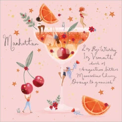 FP6338 Manhattan Cocktail Greeting Card