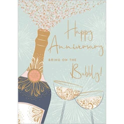 FP7109 Bring On The Bubbly Anniversary Card