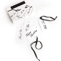 GP08 Black And White Gift Tags (Pk 20)