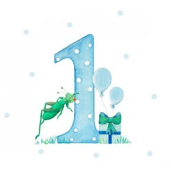 JC041 Grasshopper 1st Birthday Card