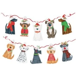 XMB008 Christmas Dogs Bunting