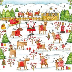 XAC12S Rudolph And Friends Advent Card